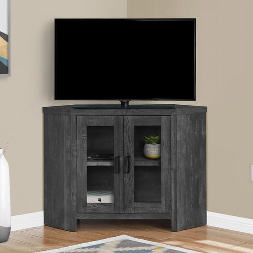 Monarch Specialties I 2716 | TV stand - 42" - Corner - Imitation wood - Black-Sonxplus St-Sauveur