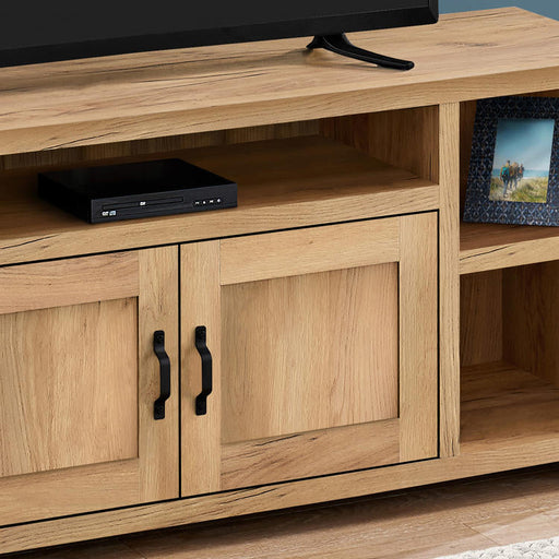 Monarch Specialties I 2744 | TV stand - 60" - Imitation wood - Golden pine-Sonxplus St-Sauveur