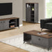 Monarch Specialties I 2831 | TV stand - 60" - Imitation wood - Medium brown - Grey imitation concrete-Sonxplus St-Sauveur