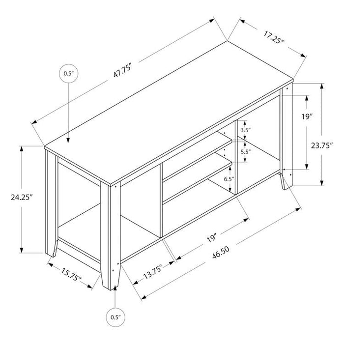 Monarch Specialties I 3529 | TV Stand - 48" - Espresso-Sonxplus St-Sauveur