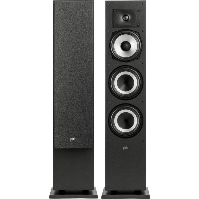 Polk Monitor XT60 | Floorstanding Speakers - Tower - Hi-Res Audio Certified - Black - Pair-Sonxplus St-Sauveur