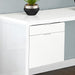 Monarch Specialties I 7582 | Computer cabinet - 70" - Corner - L-shaped design - Reversible configuration - With drawers - Gloss white finish-Sonxplus St-Sauveur