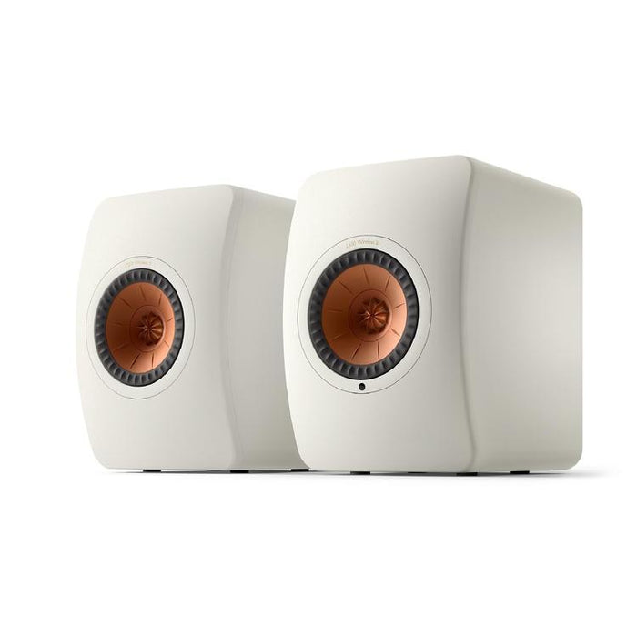 KEF LS50 WIRELESS II | Wireless HiFi Speakers - Metamaterial Absorption - Mineral White - Pair-Sonxplus St-Sauveur