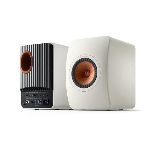 KEF LS50 WIRELESS II | Wireless HiFi Speakers - Metamaterial Absorption - Mineral White - Pair-Sonxplus St-Sauveur