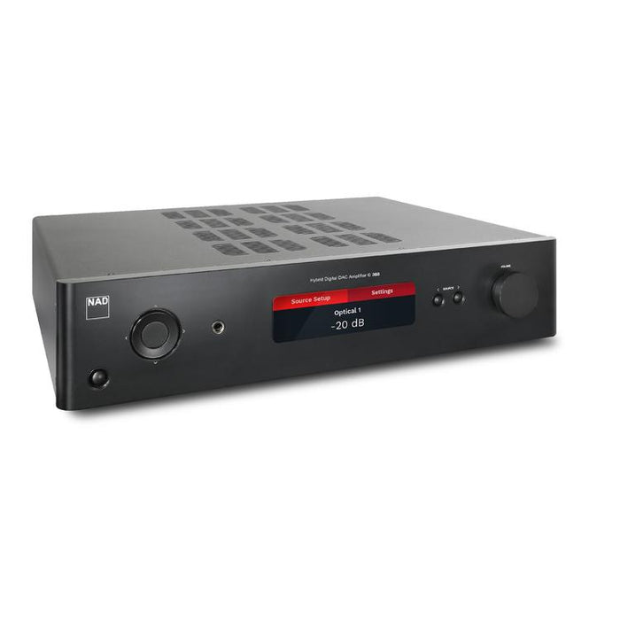 NAD C368 | Integrated DAC Amplifier - Digital Hybrid - 80W x 2 - MDC Technology - Black-Sonxplus St-Sauveur