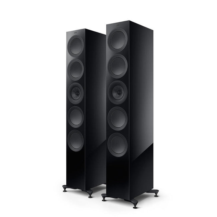 KEF R11 Meta | Floorstanding Speakers - Bass Reflex 3 way - Hi-Fi - Black Gloss - Pair-Sonxplus St-Sauveur