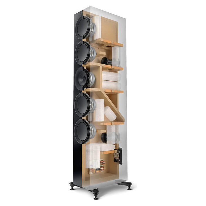 KEF R11 Meta | Floorstanding Speakers - Bass Reflex 3 way - Hi-Fi - Black Gloss - Pair-Sonxplus St-Sauveur