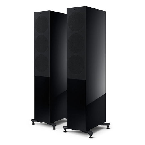 KEF R7 Meta | Floorstanding Speakers - Bass Reflex 3 way - Hi-Fi - Black Gloss - Pair-Sonxplus St-Sauveur