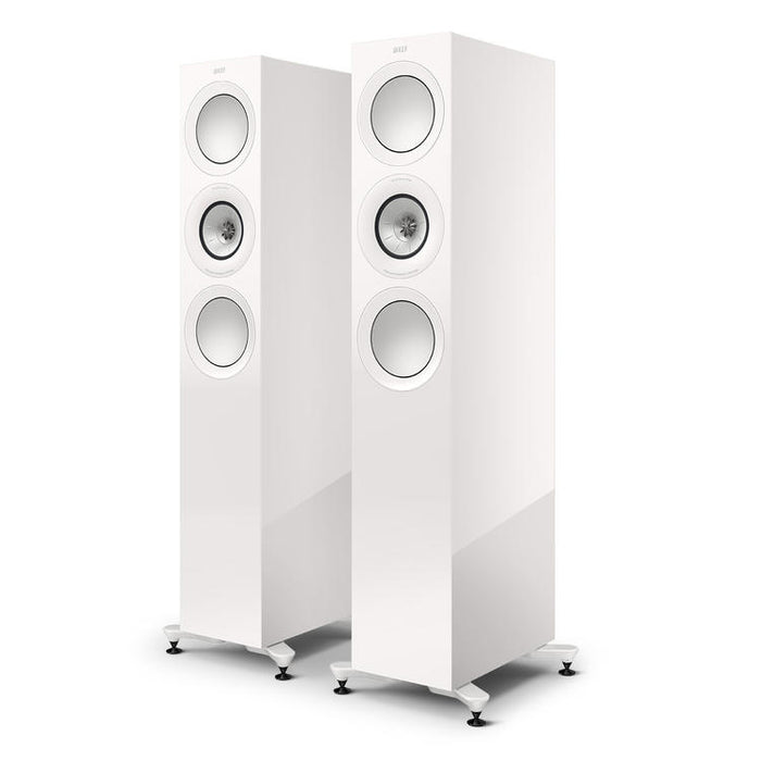 KEF R7 Meta | Floorstanding Speakers - Bass Reflex 3 way - Hi-Fi - Gloss White - Pair-Sonxplus St-Sauveur