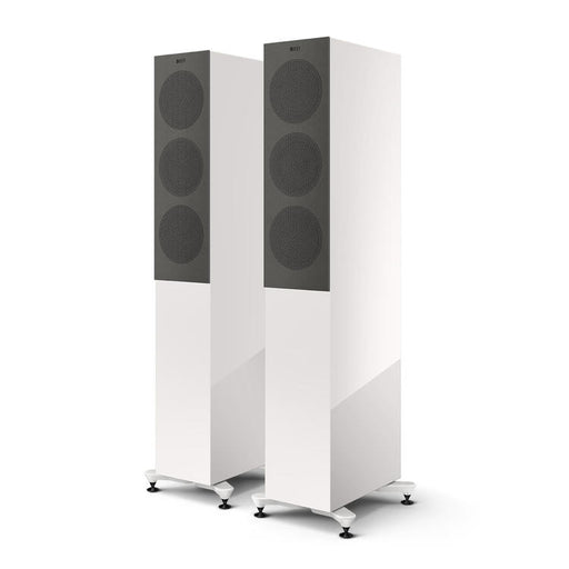 KEF R5 Meta | Floorstanding Speakers - Bass Reflex 3 way - Hi-Fi - Gloss White - Pair-Sonxplus St-Sauveur