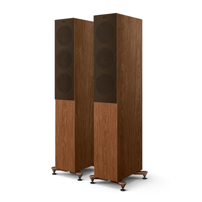 KEF R5 Meta | Floorstanding Speakers - Bass Reflex 3 way - Hi-Fi - Walnut - Pair-Sonxplus St-Sauveur