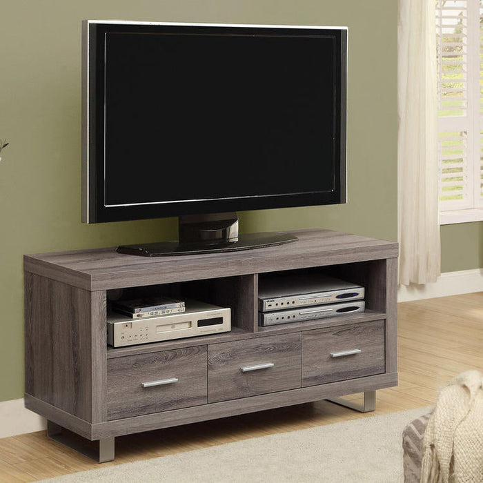 Monarch Specialties I 3250 | TV stand - 48" - 3 Drawers - Dark taupe-Sonxplus St-Sauveur