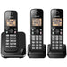 Panasonic KX-TGC383B | Cordless phone - 3 handsets - Black-Sonxplus St-Sauveur