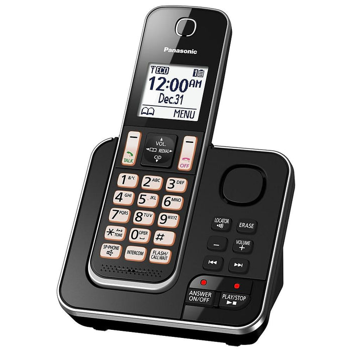 Panasonic KX-TGD392B | Cordless phone - 2 handsets - Answering machine - Black-Sonxplus St-Sauveur