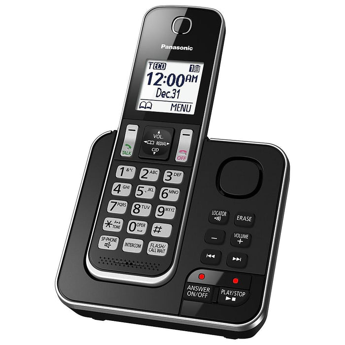 Panasonic KX-TGD392B | Cordless phone - 2 handsets - Answering machine - Black-Sonxplus St-Sauveur