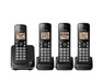 Panasonic KX-TGC384B | Cordless phone - 4 handsets - Black-Sonxplus St-Sauveur