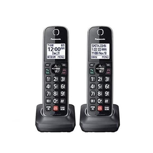 Panasonic KXTGF872B | Combo cordless phone - 1 fixed handset and 2 cordless handsets - Answering machine - Black-Sonxplus St-Sauveur