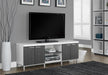 Monarch Specialties I 2591 | TV stand - 60" - 1 Drawer - White/Grey-Sonxplus St-Sauveur