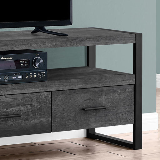 Monarch Specialties I 2823 | TV stand - 60" - 3 Drawers - Imitation Wood - Black-Sonxplus St-Sauveur