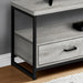 Monarch Specialties I 2871 | TV stand - 48" - 2 Storage drawers - Black metal - Imitation wood Gris-Sonxplus St-Sauveur